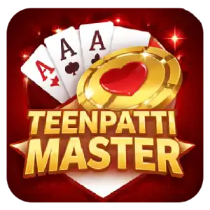 Teen Patti Master Gold premium edition app logo with golden 3D text and poker theme